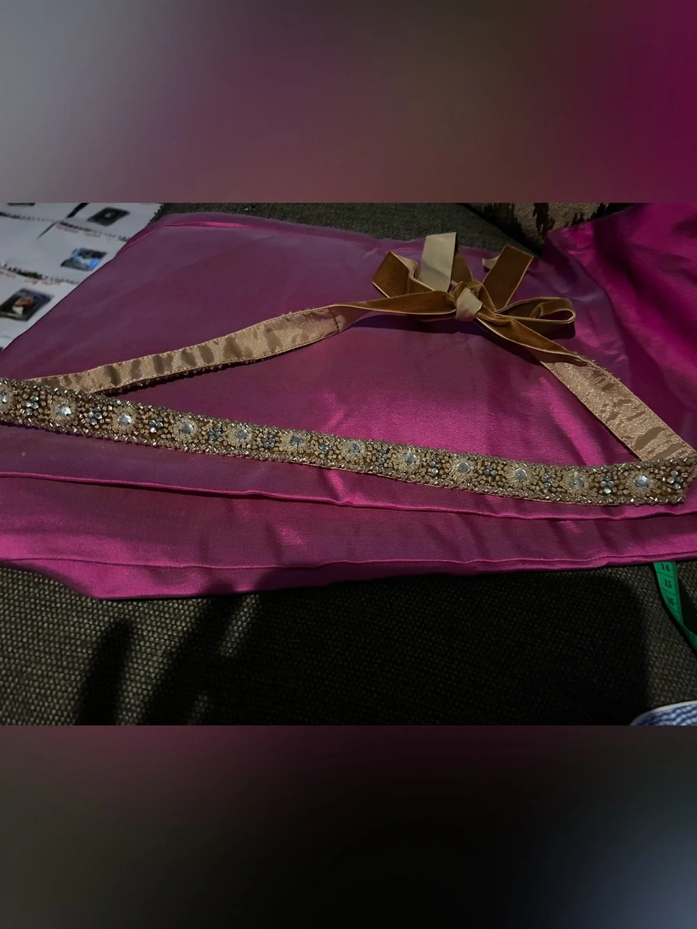 J. Crew Beaded Velvet Accent Belt - Picture 2 of 2